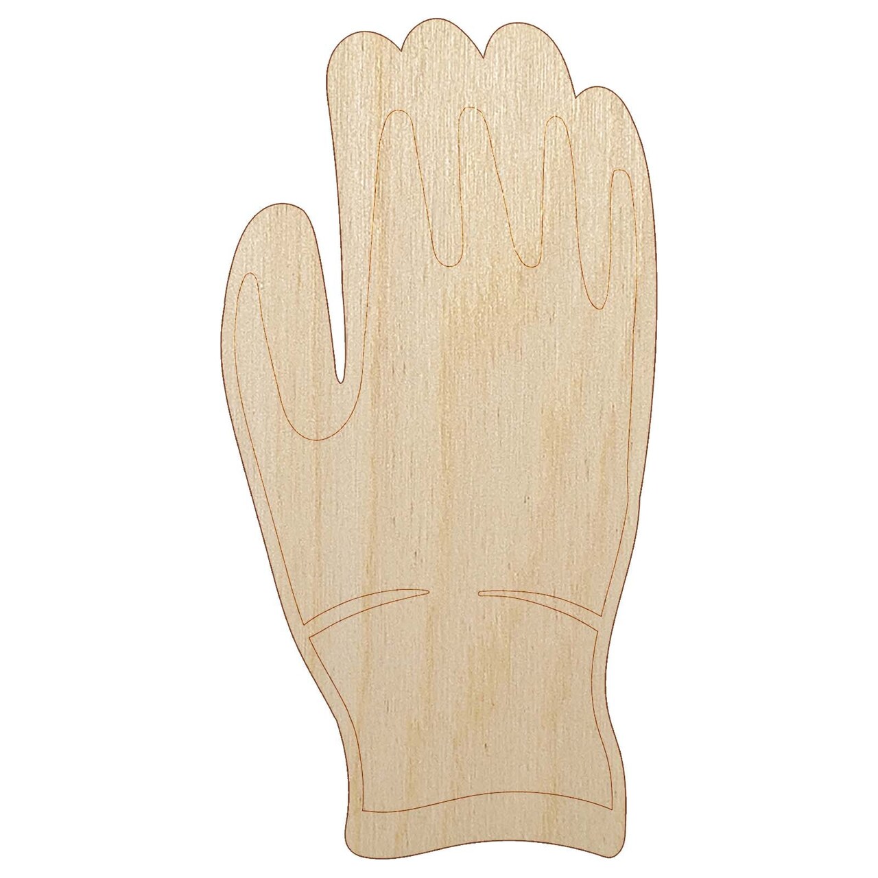 Garden Glove Gardening Work Unfinished Wood Shape Piece Cutout for DIY Craft Projects